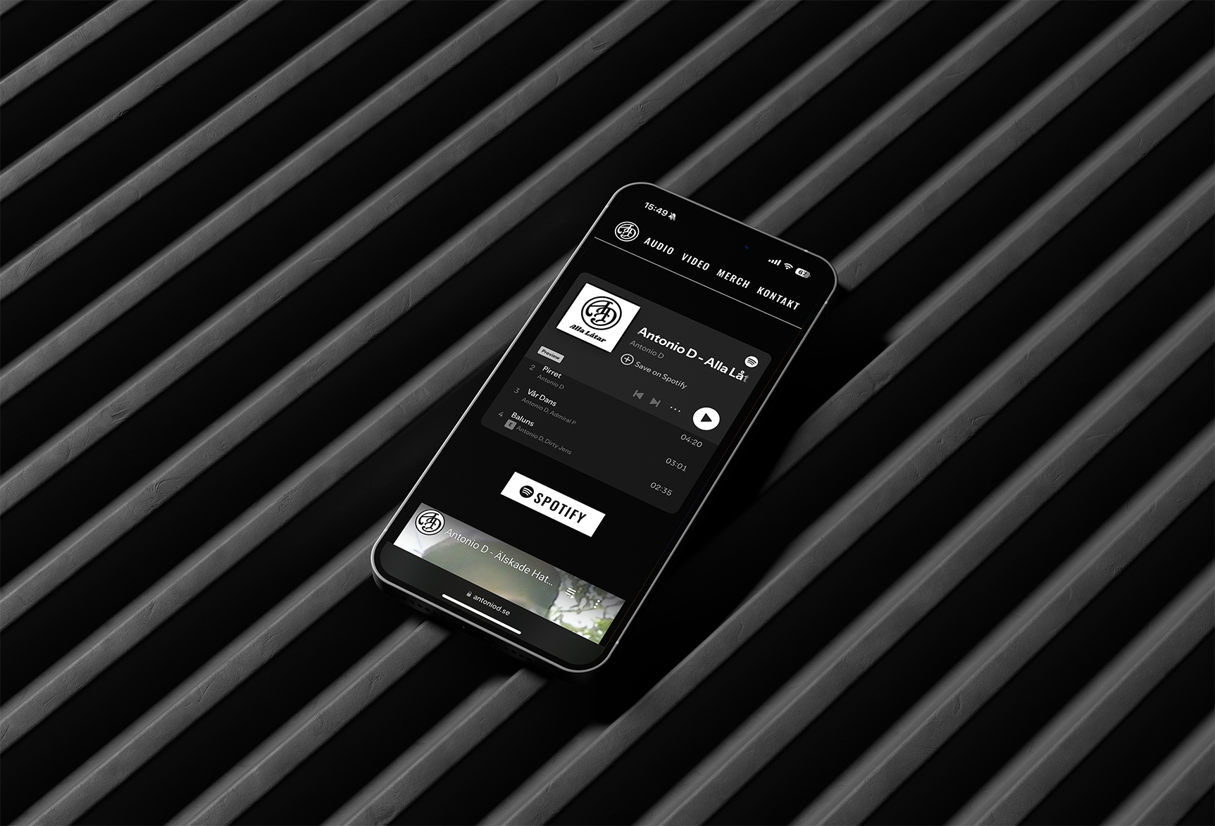 antonio phone mockup